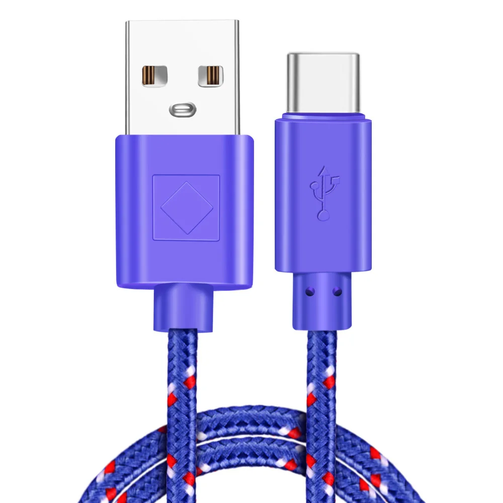 3ft 6ft 10ft Nylon Braided Fast Charging 2.0 For IPhone Type-c Micro USB Data USB Cable
