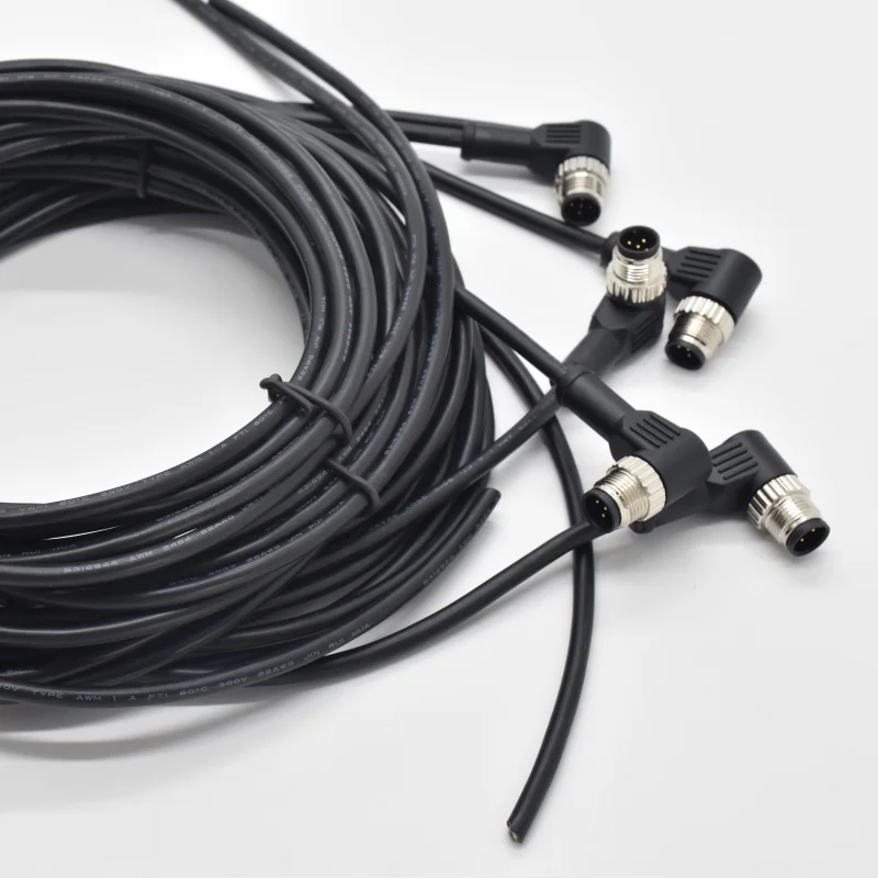 Водонепроницаемый Угловой штекер 5 pin M12 штекер сварочный кабель Разъем