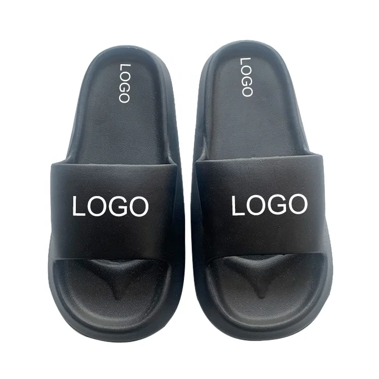 America Summer Popular Custom Printed Logo Slides Slippers soft EVA material Slipper with own logo For women