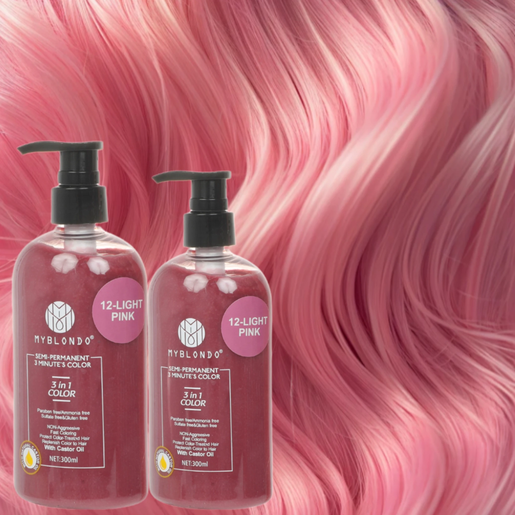 African Wholesale Ammonia Free and Low Odor Technology Semi Permanent Color Hair Shampoo Treatment