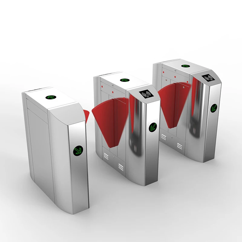 Best seller pedestrian flap barrier turnstile door with rfid reader