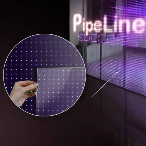 Transparente Ecran Rouleau Pantalla Foldeable Led Film Indoor Ultra Thin Lcd Video Wall Screen Transparent 2.5mm 6mm 10000 Hours