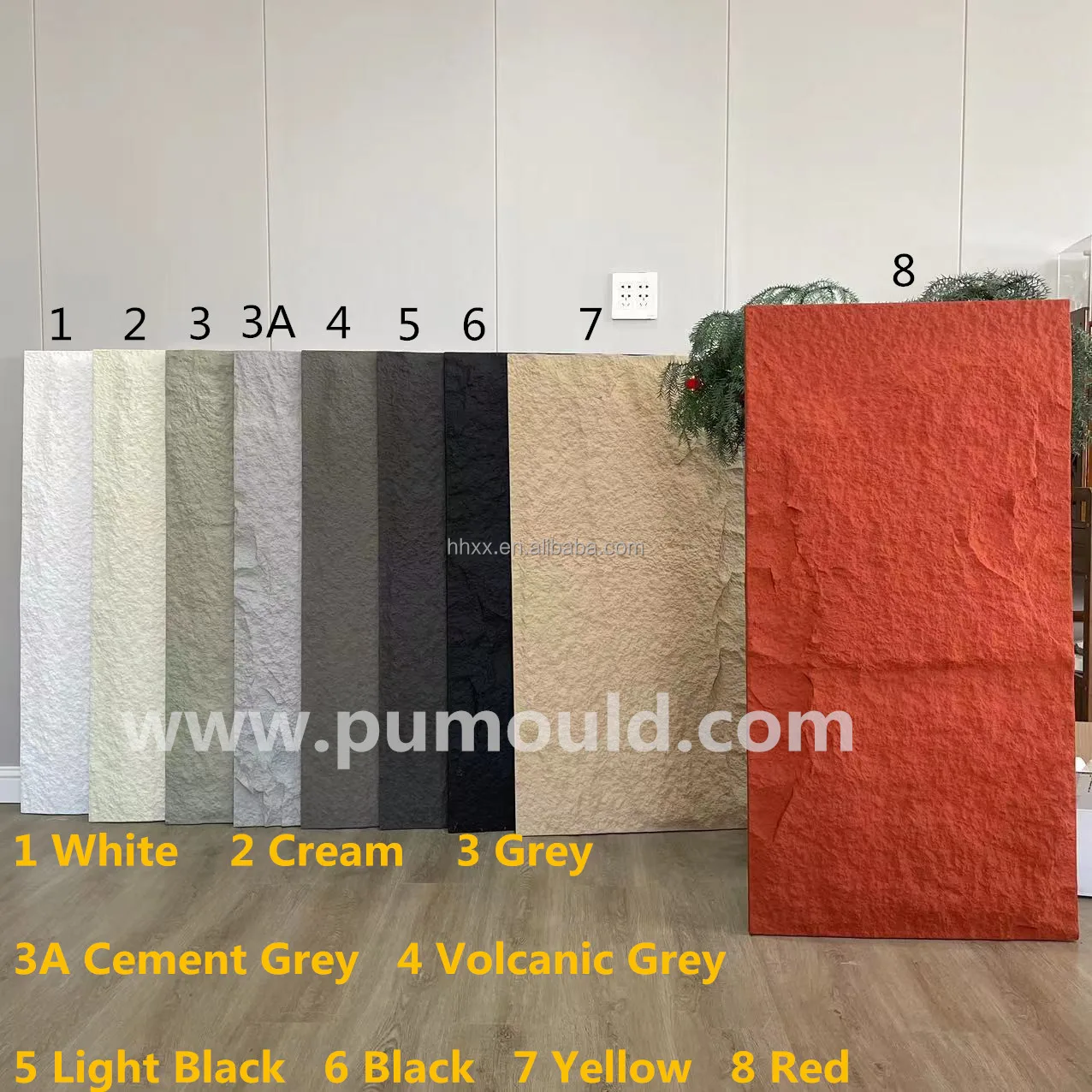 Huge Rock Stone  Panels PU Artificial Stone Veneer Wall Polyurethane Stone Faux Panel Indoor and Outdoor
