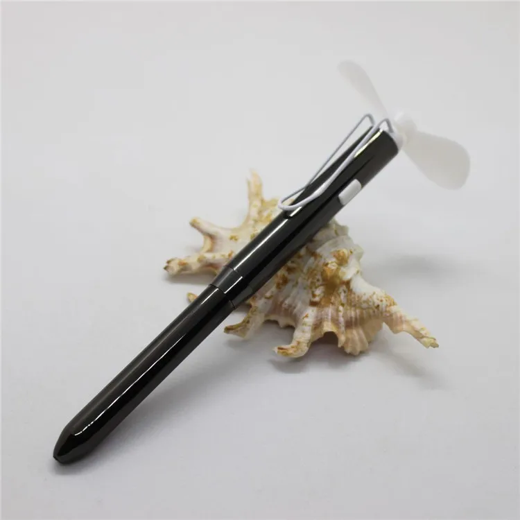 manufacturer school supplies stationery ball point gel pen creative design metal promotional ball pen with hand fan