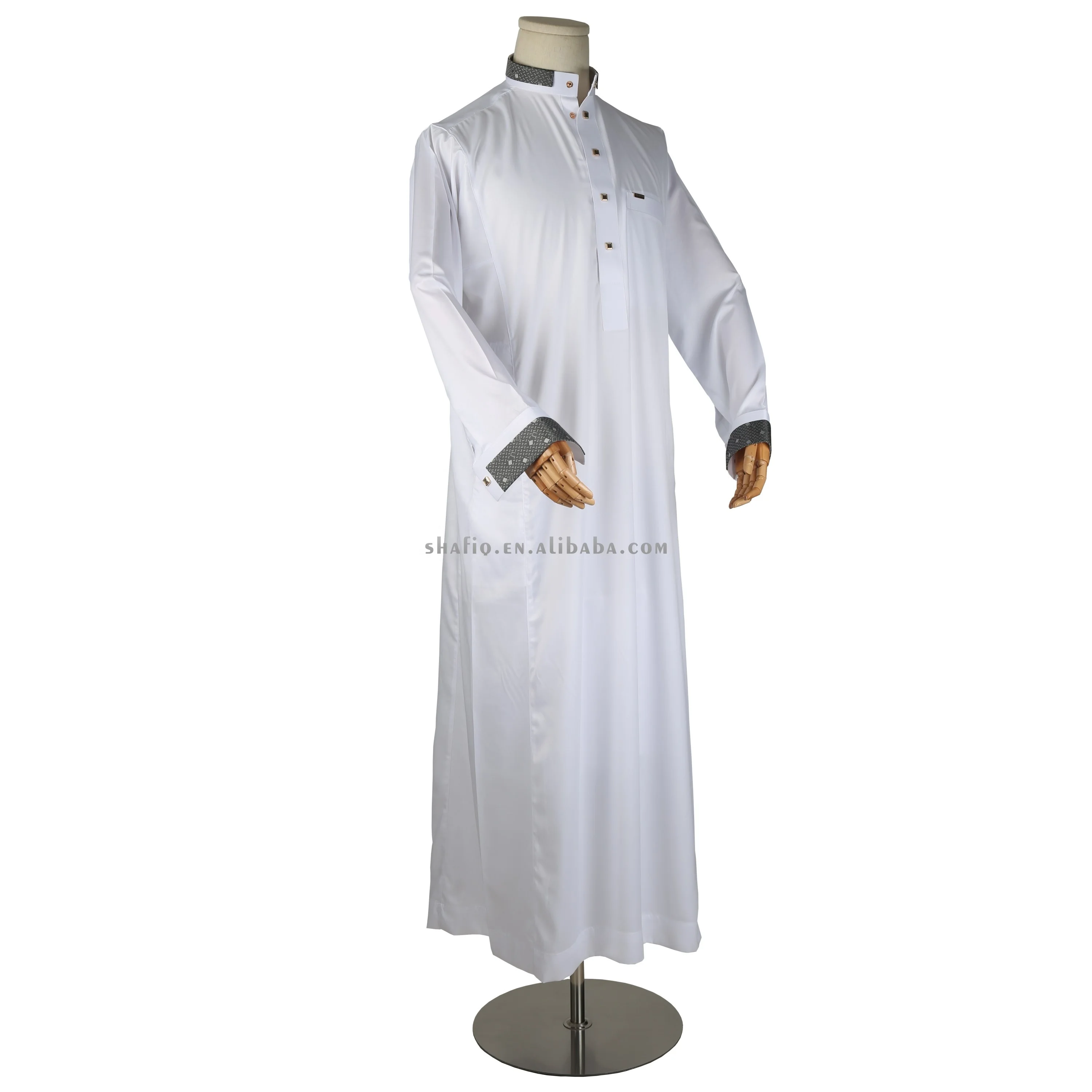 Summer Cuff Muslim Jubah Abaya Jalabya Ethnic Alharamain Lelaki Thobe Kandora Islamic Clothing For Man Arabic Dress Kaftan