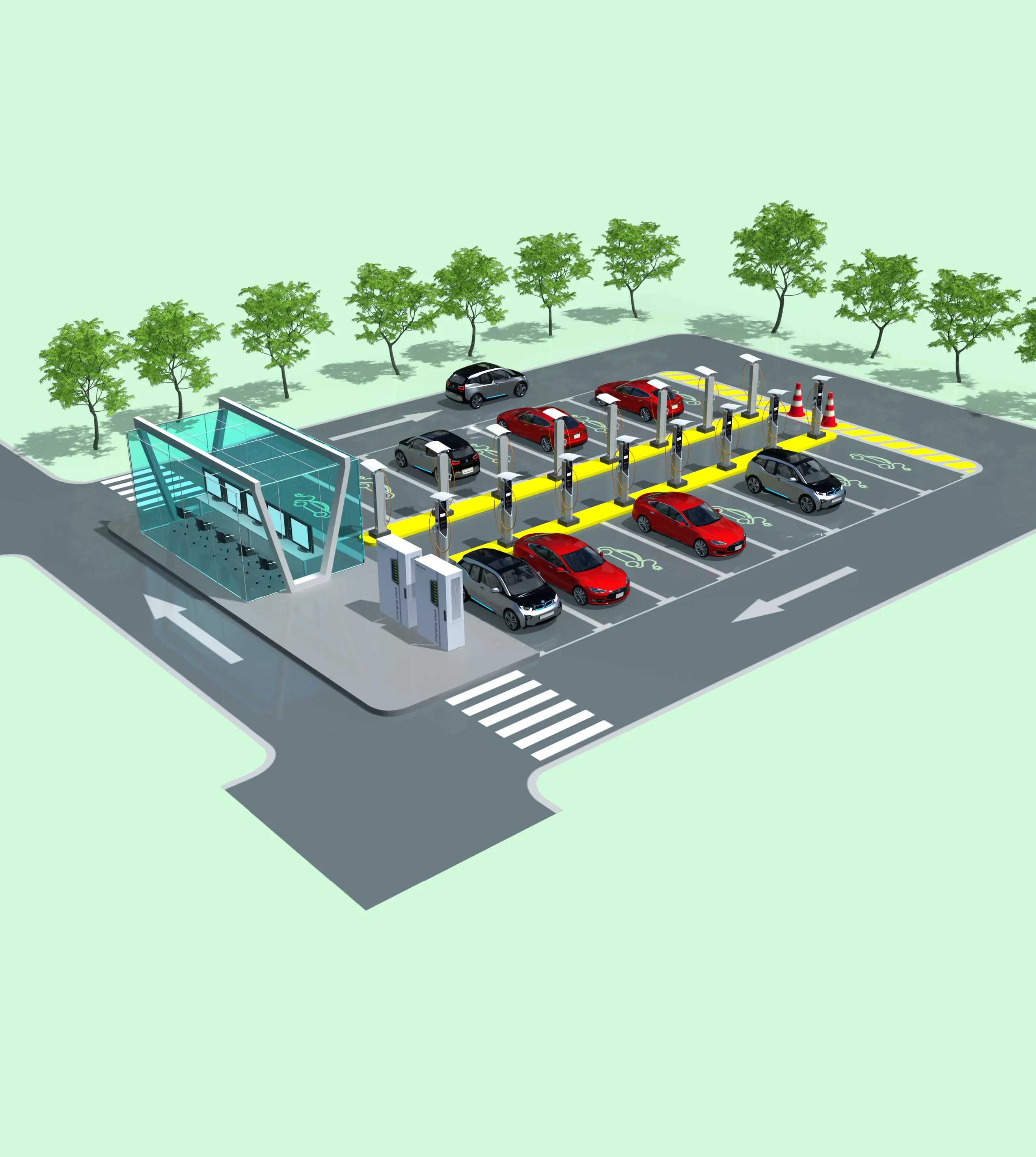 50 кВт CCS CHAdeMO, все электрические автомобильные зарядные устройства с кабелем Tesla, Зарядные модели S для быстрой зарядной станции постоянного тока