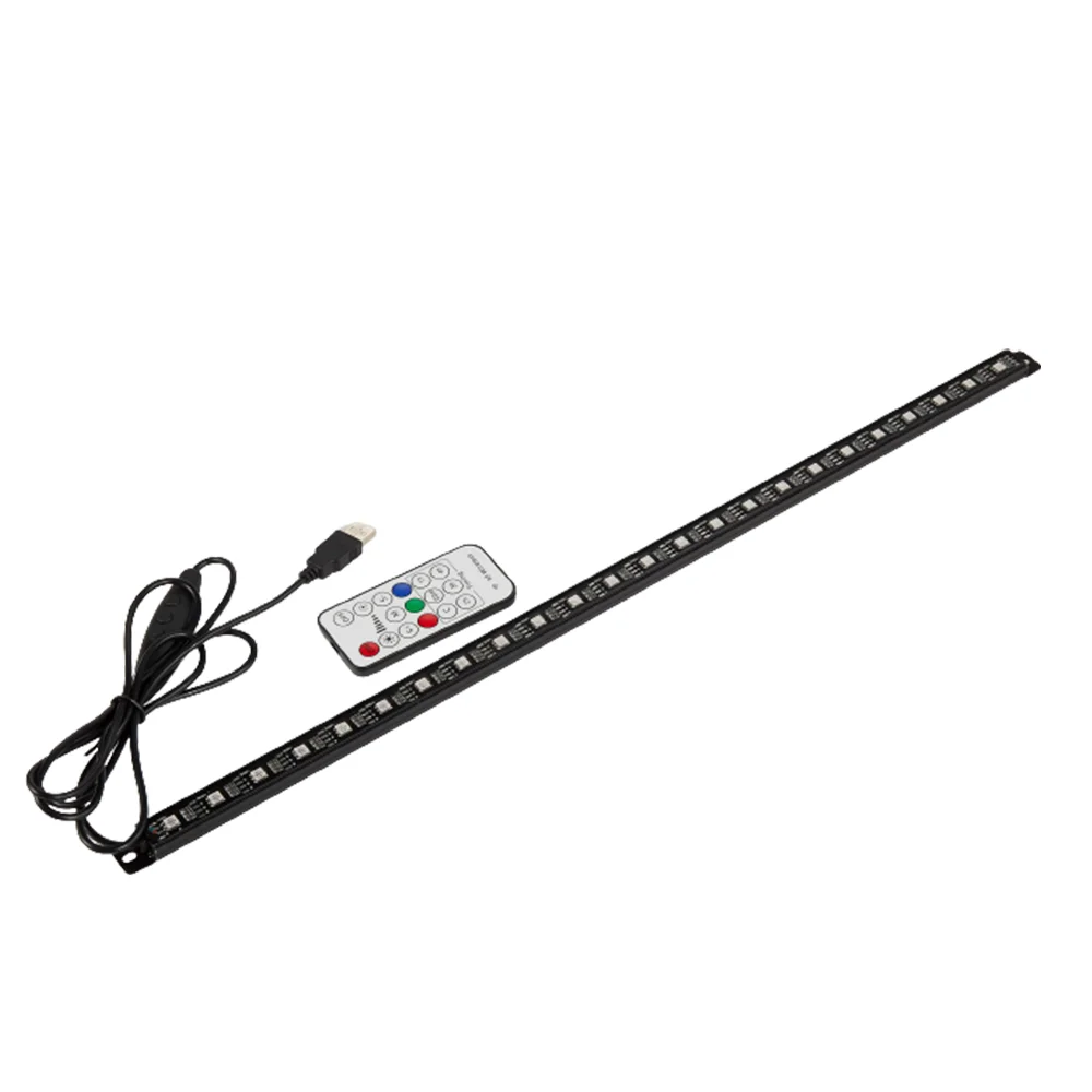 addressable length customize 5V  usb plug Car RGB atmosphere light bar built-in magnet