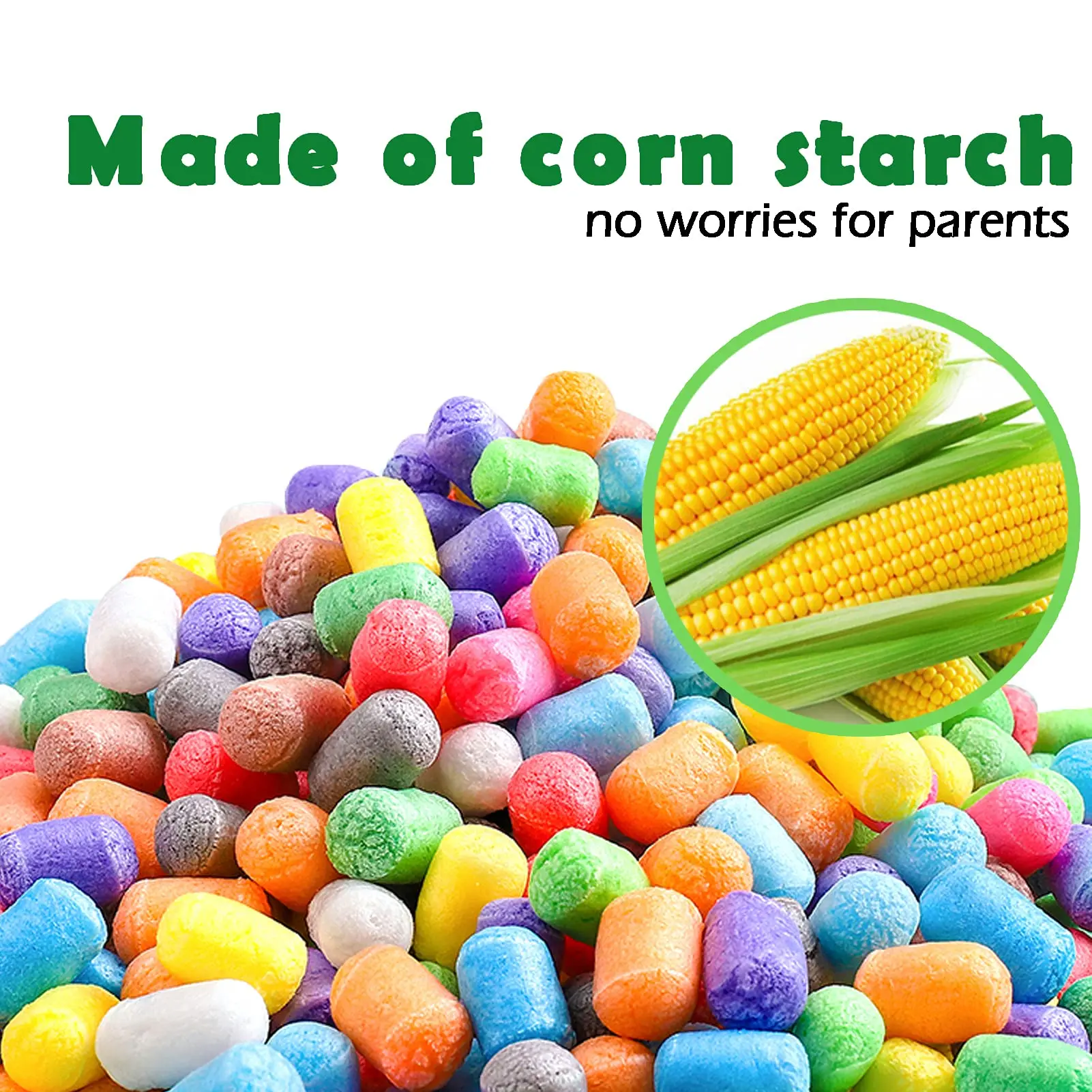 Magic Pop Starch Corn Foam Material Model Craft Play Toy For Preschool Kids