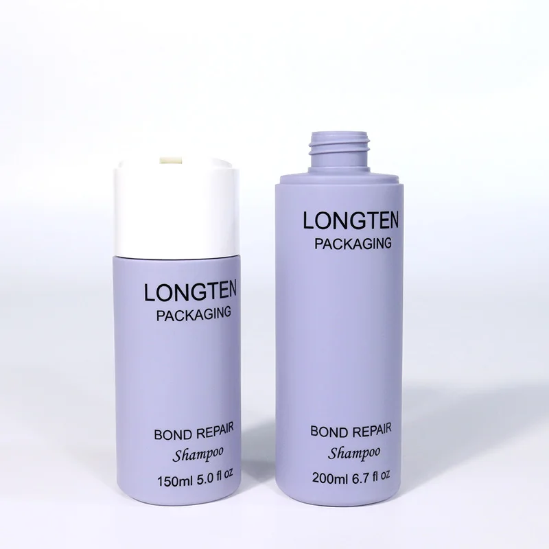Luxury 150ml 200ml 250ml 300ml HDPE haircare packaging containers squeeze lotion shampoo plastic bottle with disc top cap