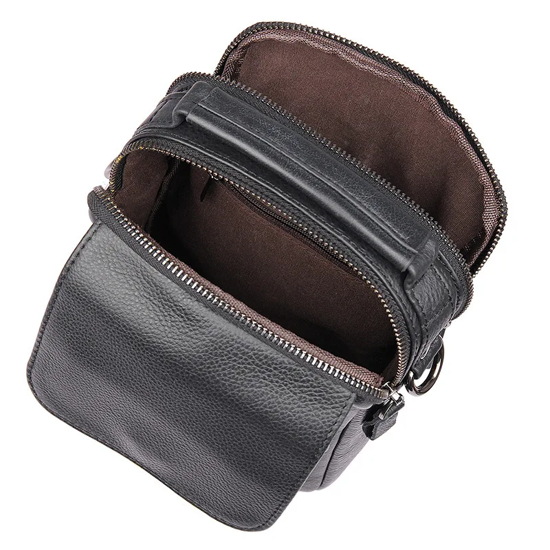 Small Leather Shoulder Bag Male Crossbody Genuine Leather 100% Cowskin Men Bags Sling Bags For Phone Wallet