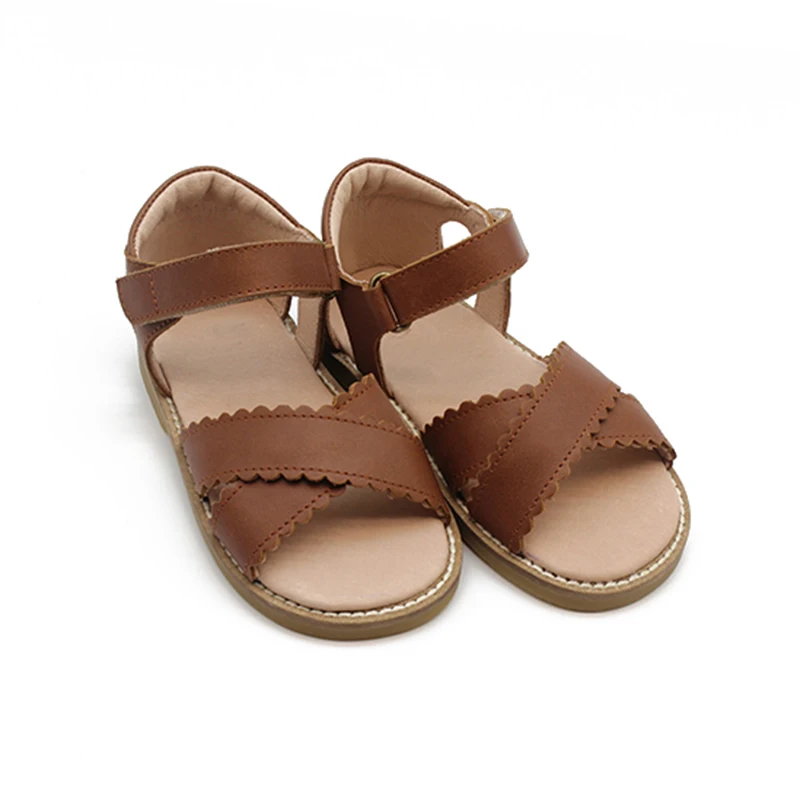 
Girls Summer New Little Girl Soft Sole Fashion Girls Genuine Leather Sandals 