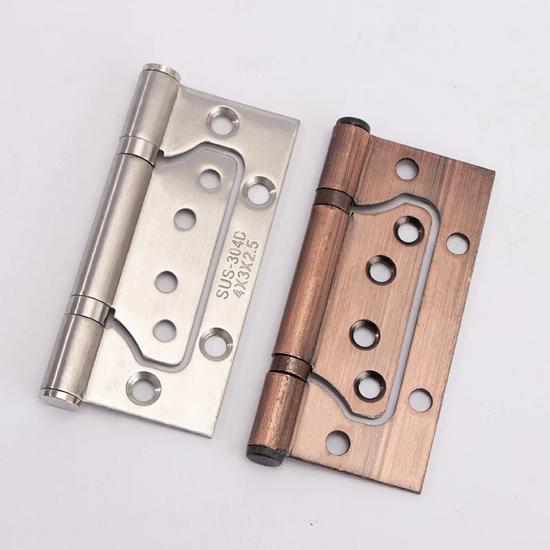 Горячая Распродажа! 4 дюйма 2 мм нержавеющая сталь шарнира закрытие дверей с плоской головкой