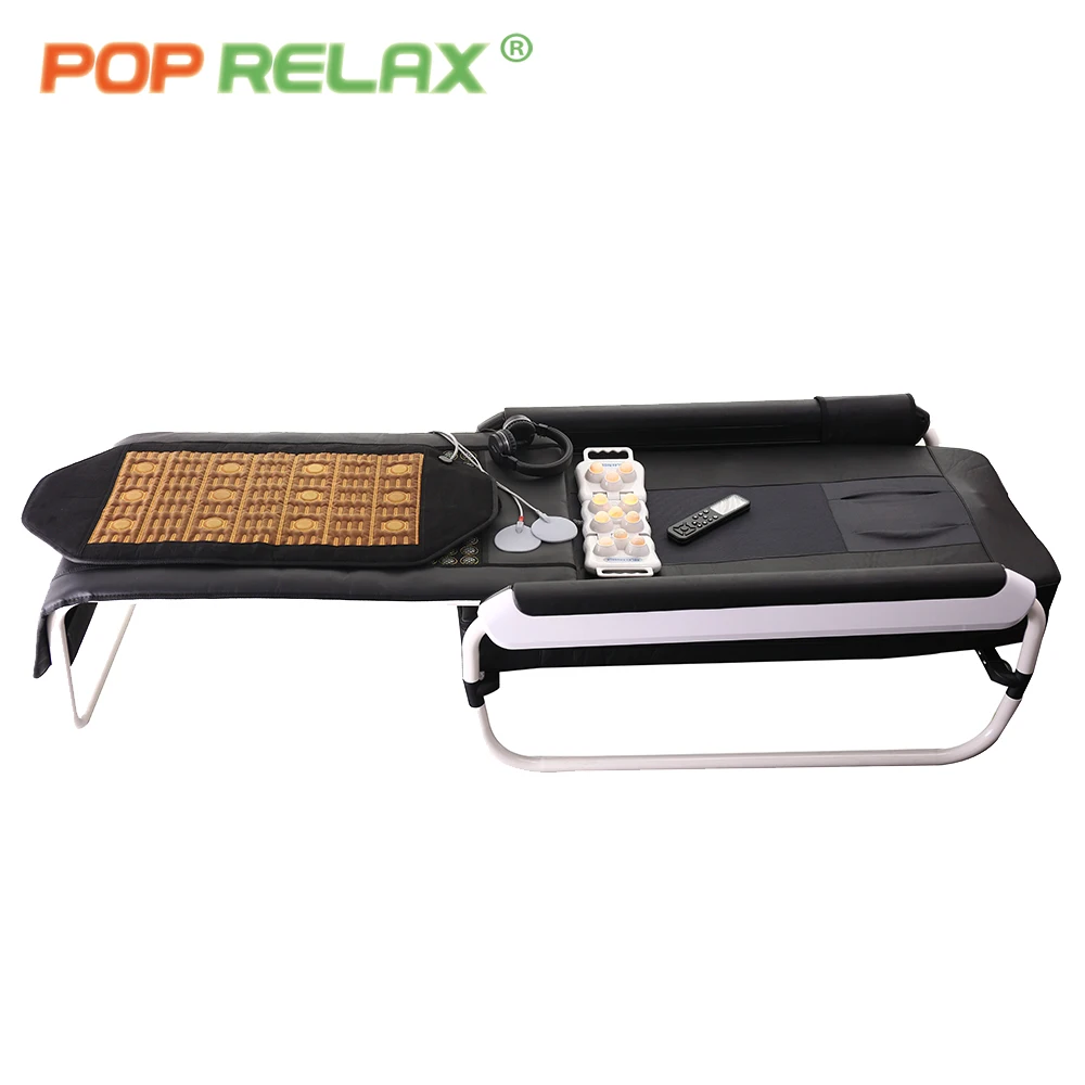 Korean style Newest Naturual jade roller half body foldable therapy spa electricmassage table V3 master infrared massage bed