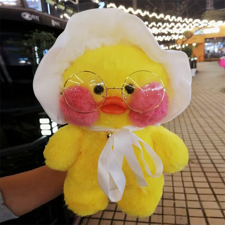 Rts Hot Selling Popular Soft Toys Factory Direct Kawaii Cute Yellow Duck Wholesale Plush Doll Toy Lalafanfan Duck