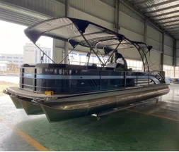 27FT 8.2M Luxury Floating Platform Water Party House Pontoon Boat for Outboards Motor