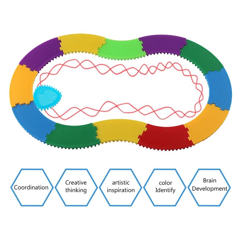 Plastic Doodle Drawing Magic Ruler Spirograph Toys