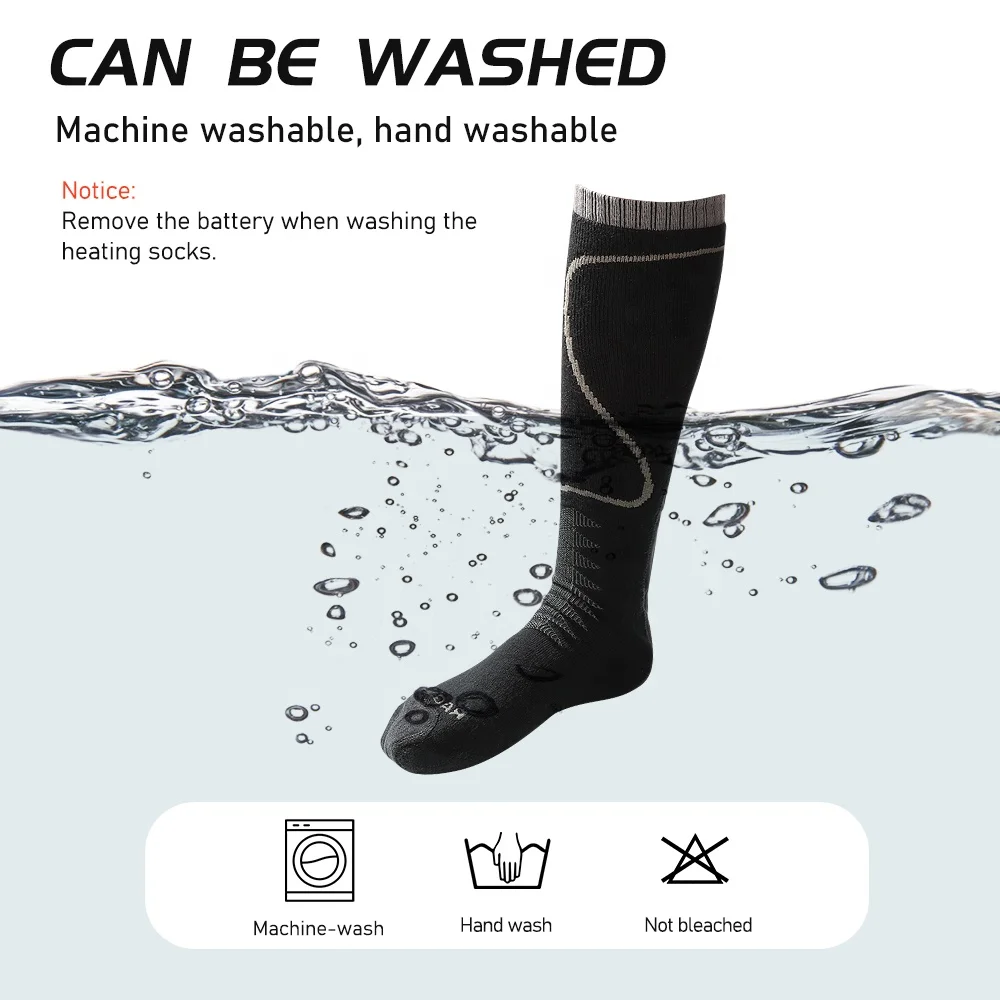 Warm Wireless Battery Prower Long Smart Heated Ski Socks with Heating Custom Design Winter Lithium-ion Battery Unisex Adults