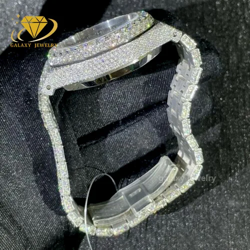 Buss down Custom Pass Diamond Tester Vvs Moissanite Iced Out Bezel Watch Case Men Luxury Watches Bands