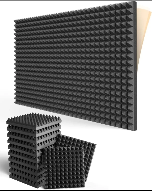 Fireproof eco-friendly Soundproof Foam panel Acoustic Wedge Cotton Fireproof New Design Self-Adhesive Foam for Recording Studio