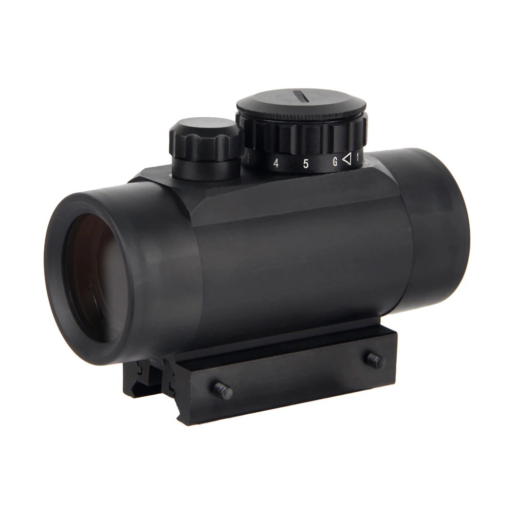 LUGER Red Green Dot Sight 1X40 Plastic Body Red Dot Sight Red Green Color 5 Bright Level Fit For 11mm/20mm