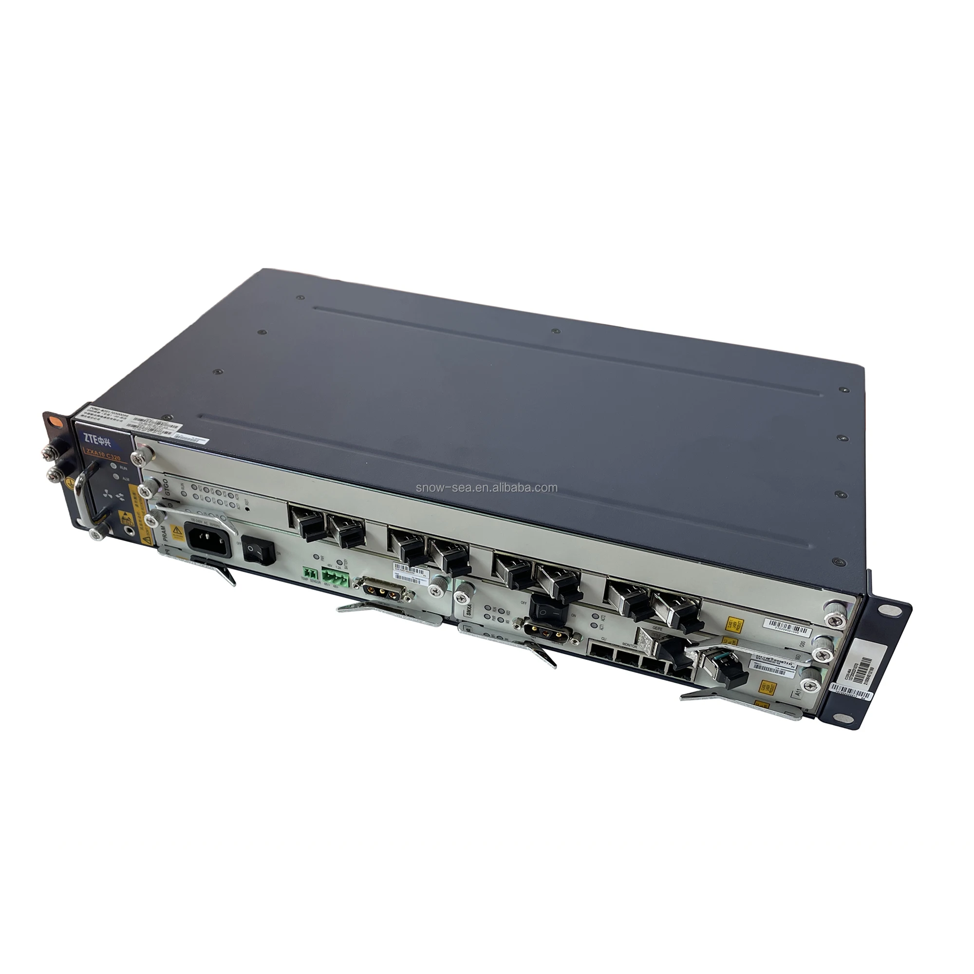 ZTE C320 8 PON Port GPON OLT with 1 Set 8 PON Port Business Card and 8 pcs C++ GPON SFP
