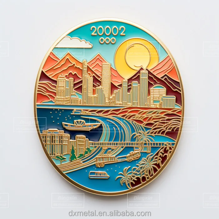 Manufacturer Customized City Travel Commemorative Theme Metal Pins For Collection