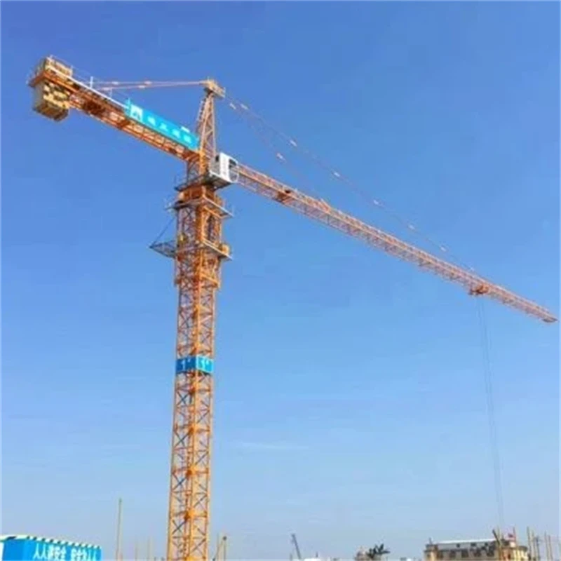 Used 10 Ton Tower Crane From China for Construction Projects Core Components Include Pump Now on Sale