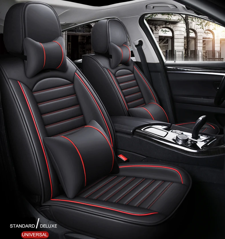 Универсальный чехол для автомобильного сиденья из ПВХ, четыре сезона, подходит для всех пяти сидений