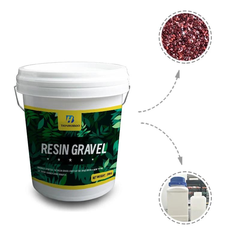 Factory-Priced Resin Bound Gravel Driveway Paving Outdoor Natural Stone Pebble Stone Floor with Permeable Epoxy Surface