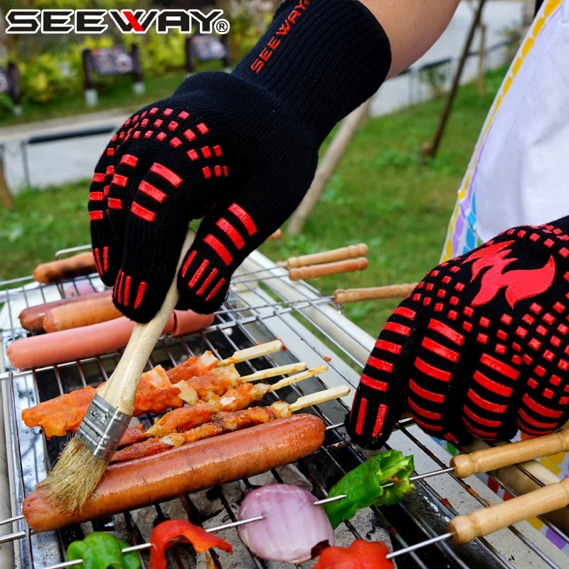 Seeway Flameproof Heat Resistant Grill Cooking Gloves