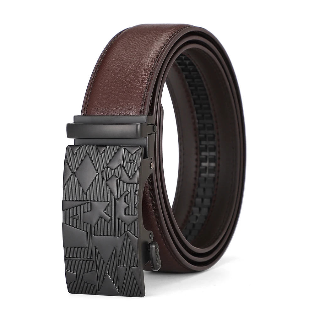 Wholesale Multifunctional Automatic Buckle Belt Leather Fashion Belt Design Cowhide Genuine Leather Belt For Men