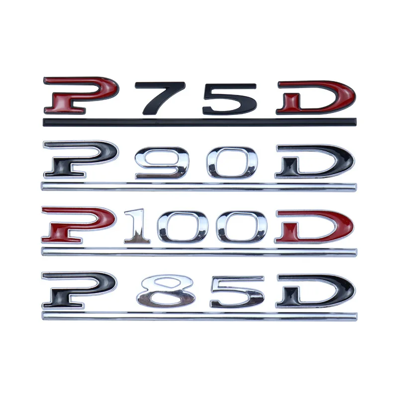 P75D P85D P90D P100D оригинальные буквы с логотипом багажника Наклейка надписью на хвост этикетка багажник наклейка для Tesla модели Y 3 S X