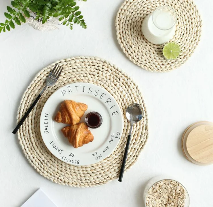 Чайный коврик в японском стиле из натуральной кукурузной шелухи, термостойкий Коврик для стола