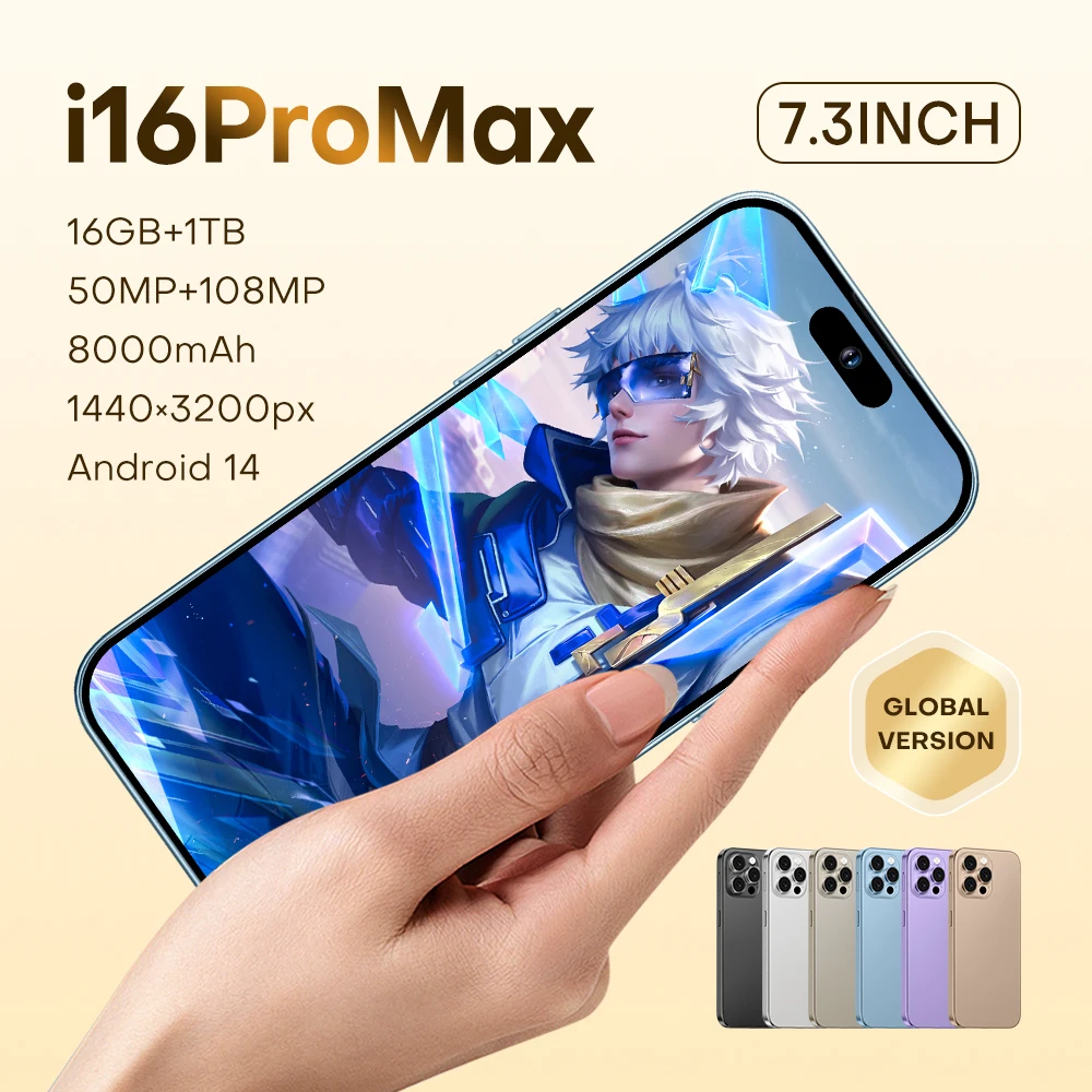Slimoro Mini Telefono Celulare i For Phone 15 Pro Max Phone Original i For Phon 16 Pro Max 5G Smart Phon Mobile Phone Low Price