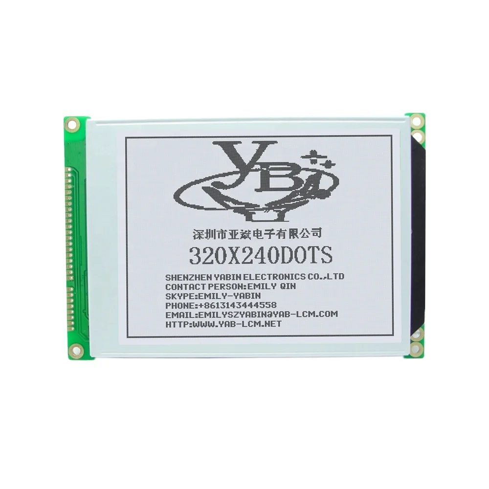 Monochrome graphic lcd Display 320X240 Lcd with touch panel,size:160x109 mm