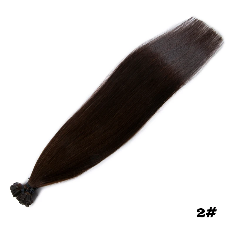 Factory Price 20' 22' Cuticle Aligned Raw Virgin Remy Hair pre-bonded keratin hair extensions flat tip hair extensions