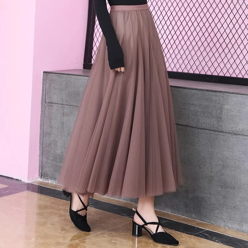 white plus size womens girls cheap long gauze tulle skirt for women solid long pleated tutu skirts for women maxi short skirts