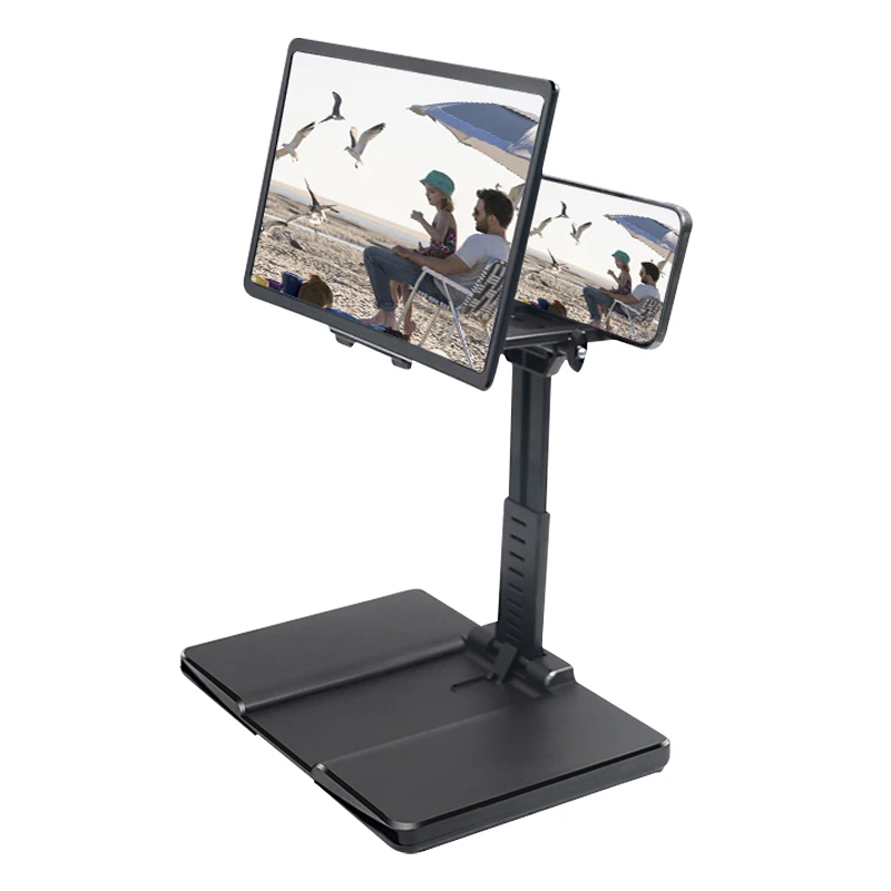 
Portable 12inch Screen Magnifier Desktop Phone Stand Holder Foldable Mobile Phone 3D Video Amplifier 