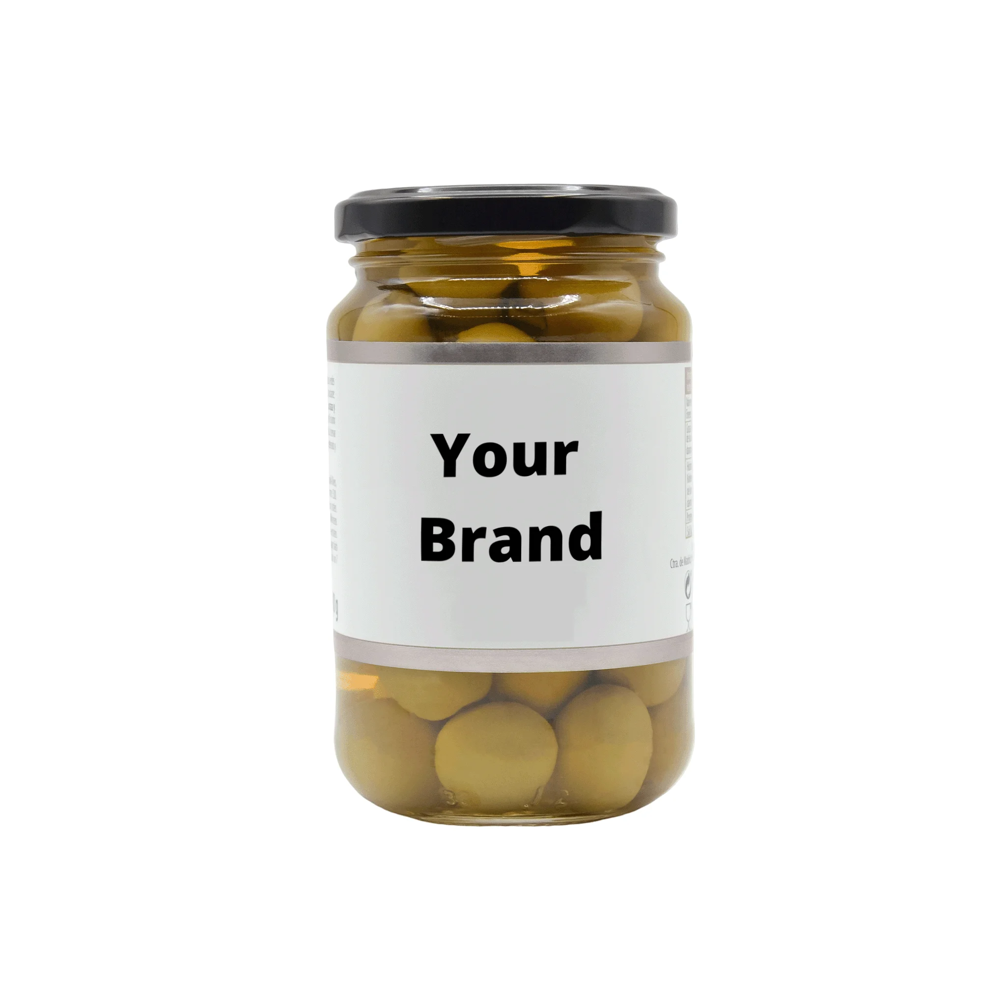 Отличное предложение, испанское высокое качество, частная этикетка, вкусная закуска, целые зеленые оливки для ресторана