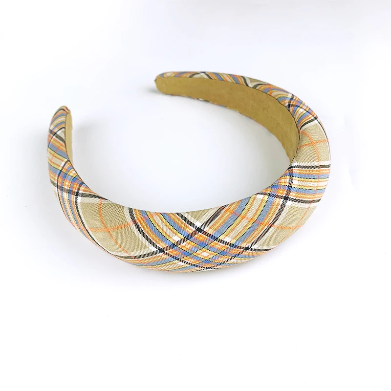 hot selling headbands women grid style fashion headbands polyester headbands women