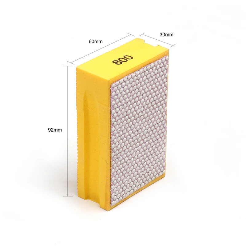 Factory Price Custom 60*92mm Diamond Hand Polishing Sanding Block Pads For stones concrete