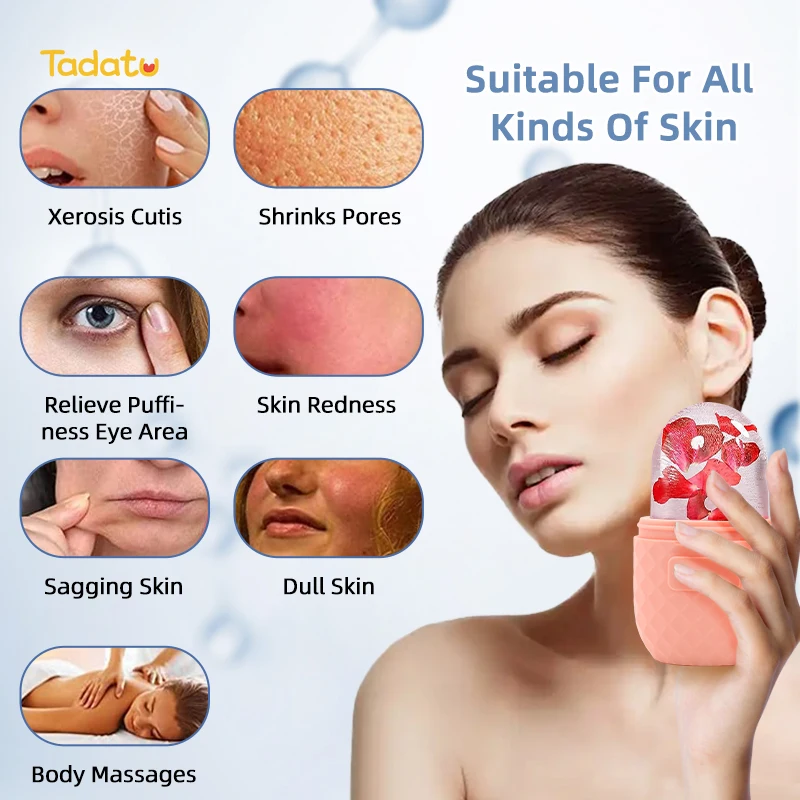 Cold Face Ice Roller Facial Ice Roller Facial Massager Ice Roller for Face and Eye