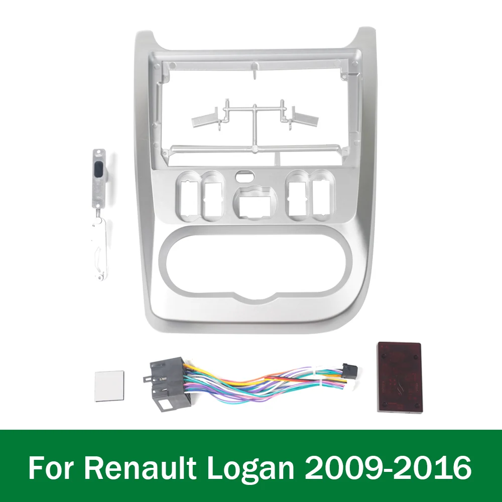 Автомобильная панель GPS-навигации для Renault Logan 2009-2016 9 дюймов экран 2 Din Android приборная Радио Стерео облицовки Панель рамка