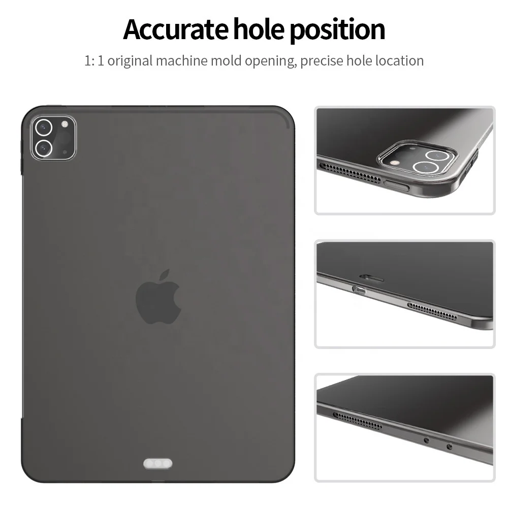 Transparent Black Case For iPad pro 11 2021 2020 7th 8th 9th generation mini 6 5 air 1 3 Air 4 10 9 Tablet Case Cover Funda