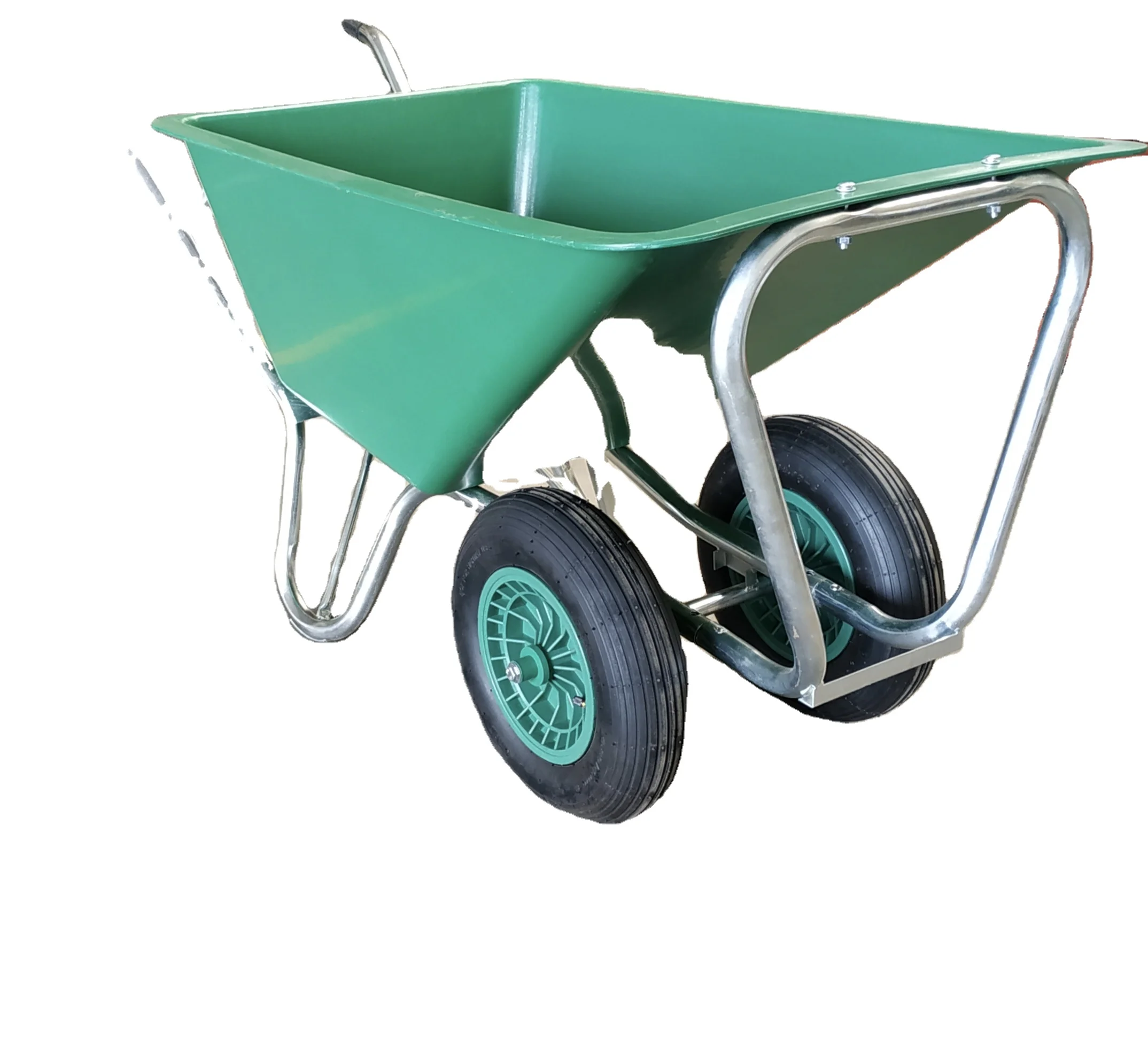 high quality Europe market plastic tray garden wheelbarrow with two wheels WB3087