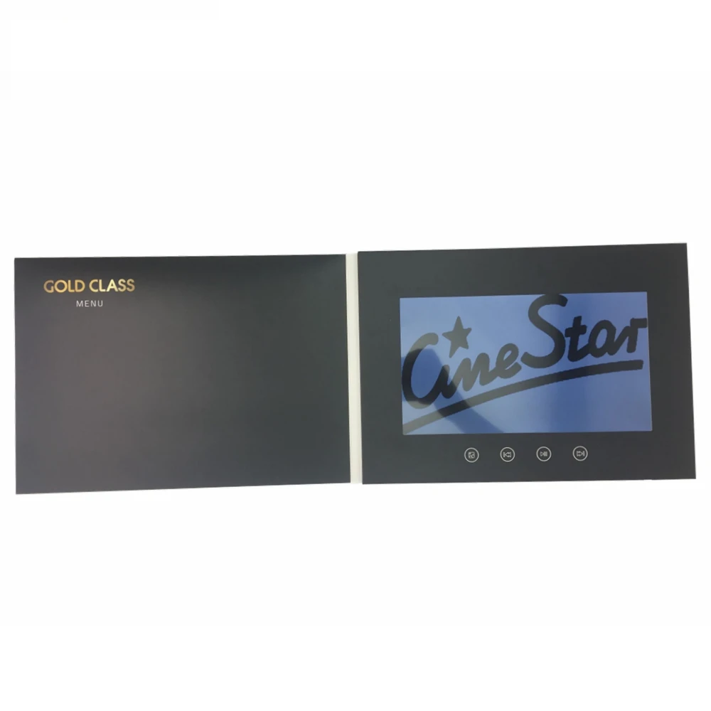 Professional Custom Greeting Video Advertising Brochure/Lcd Video Booklet /Lcd Video Brochure Card Art Paper With Hot Stamping