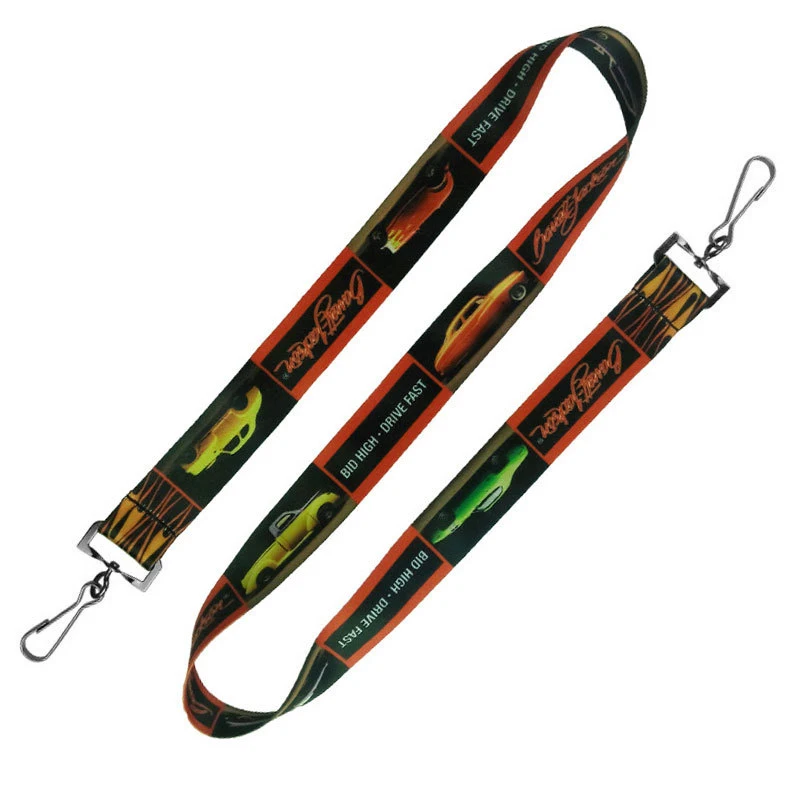Custom Design Face Lanyard with Double Snap Swivel Hook Printed Lanyards Card