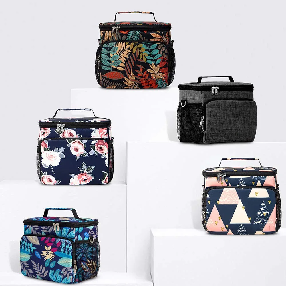 New arrival Eco-friendly shopping bag insulated food cooler bag customized durable cotton tote canvas lunch thermal cooler bag