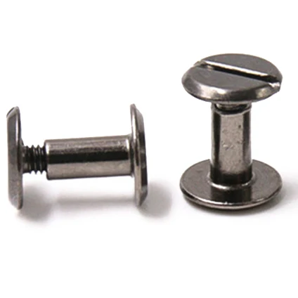Bag Belt Leather Metal Accessories Flat Slotted Chicago Binding Screws High quality Male and female screw