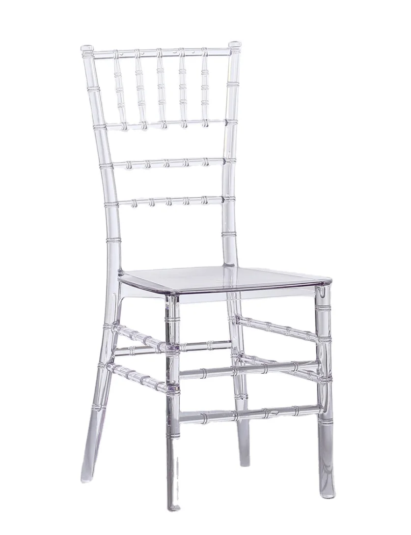 Modern Luxury Tiffany Custom Acrylic Plastic Clear PC Event Party Wedding Stackable Chiavari Transparent Crystal Chair